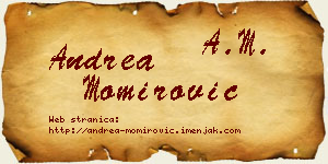 Andrea Momirović vizit kartica